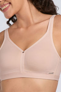 Amante Non Padded Non Wired Cotton Chic Support Bra - Cameo Rose — thumbnail 4